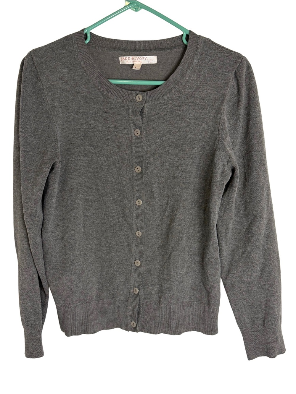 3/$20 Jade & Ivory Gray Button Down Long Sleeve Cardigan Sweater